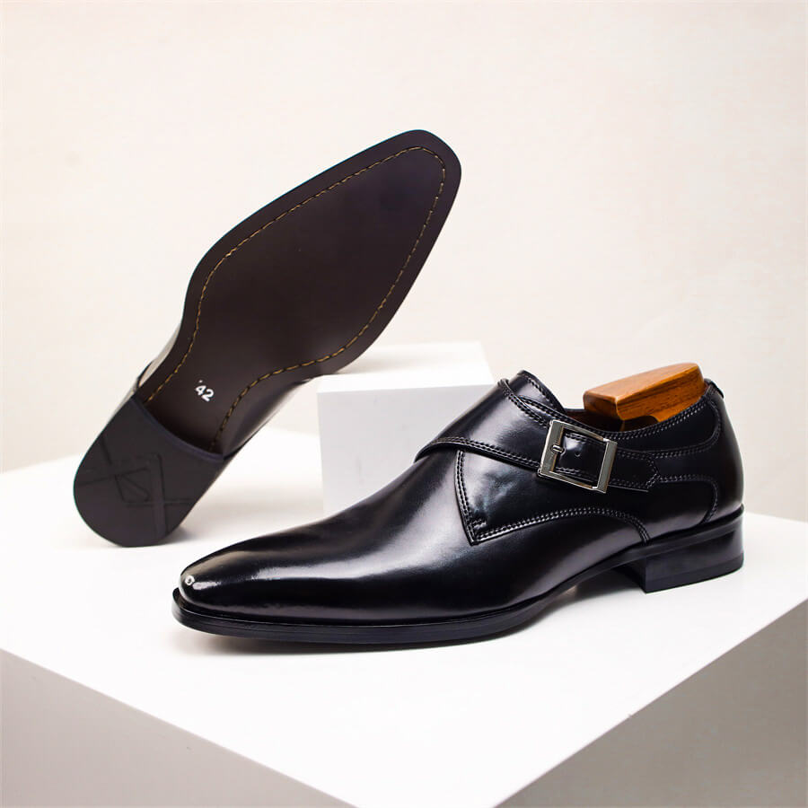 Men's Leather Monk Strap Formal Shoes
