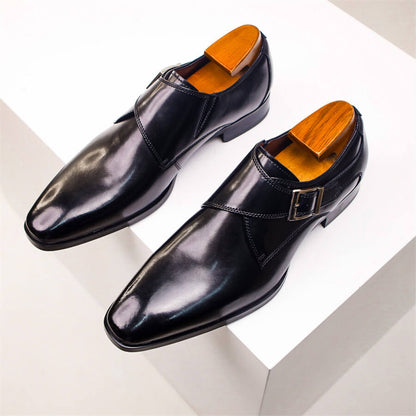 Men's Leather Monk Strap Formal Shoes