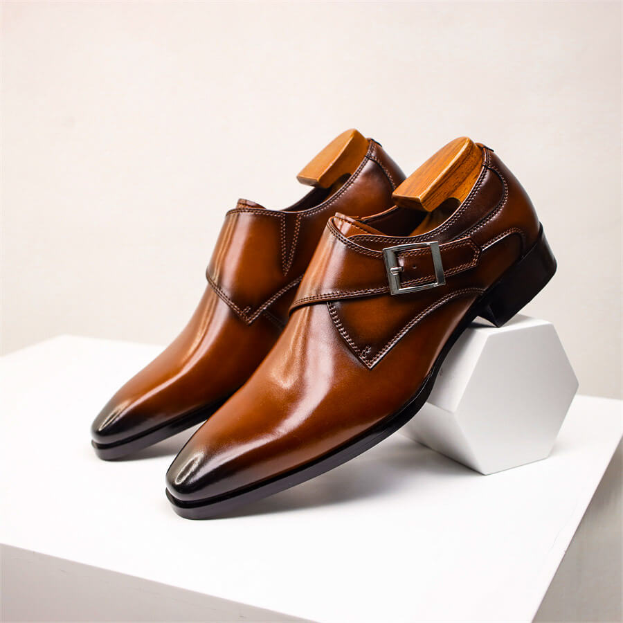 Men's Leather Monk Strap Formal Shoes