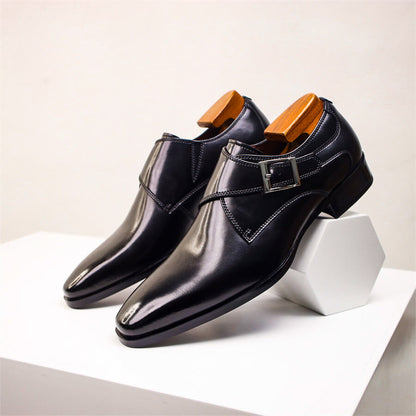 Men's Leather Monk Strap Formal Shoes