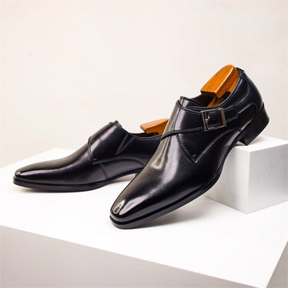 Men's Leather Monk Strap Formal Shoes