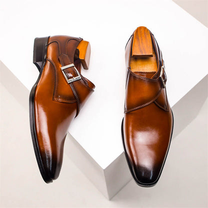 Men's Leather Monk Strap Formal Shoes