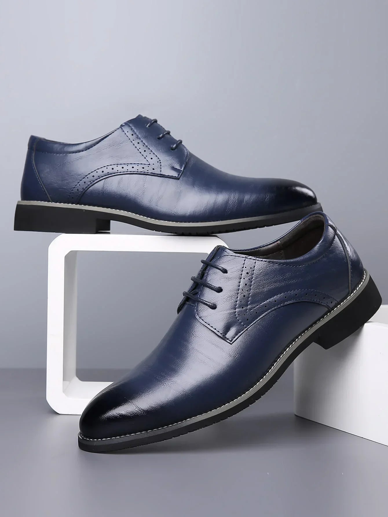 Classic Men's Leather Lace Up Dress Shoes