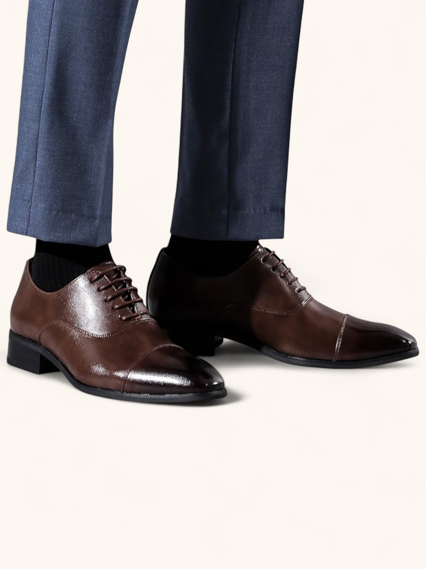 Men's Leather Formal Dress Shoes - Elegant Business Style - OutfitLondon
