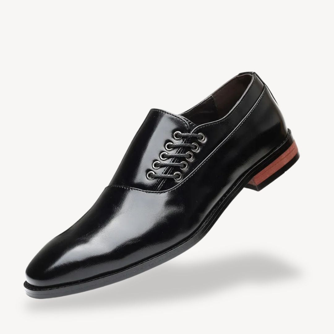 Classic Men's Leather Formal Shoes Pointed Toe Lace Up