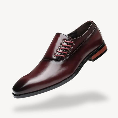 Classic Men's Leather Formal Shoes Pointed Toe Lace Up