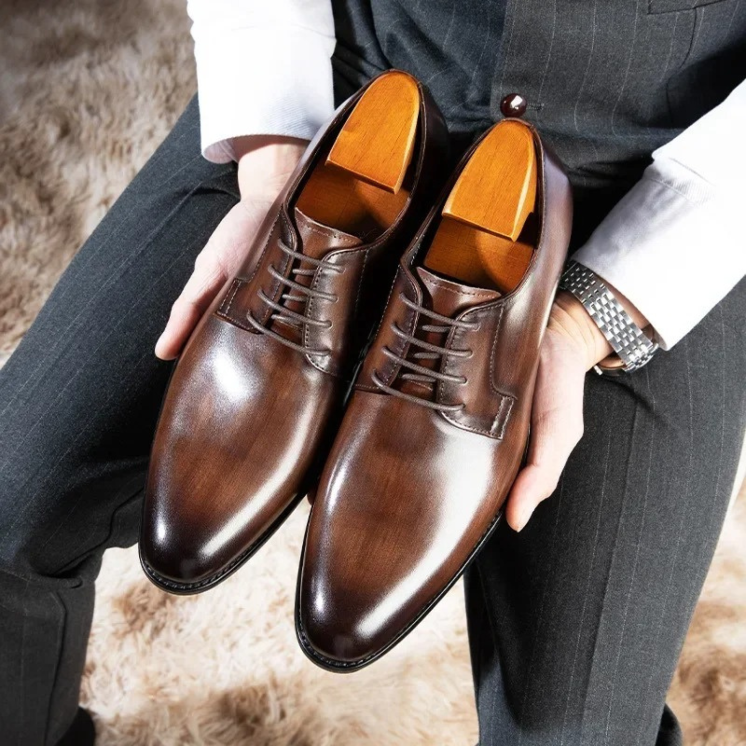 Elegant Mens Formal Dress Shoes - OutfitLondon