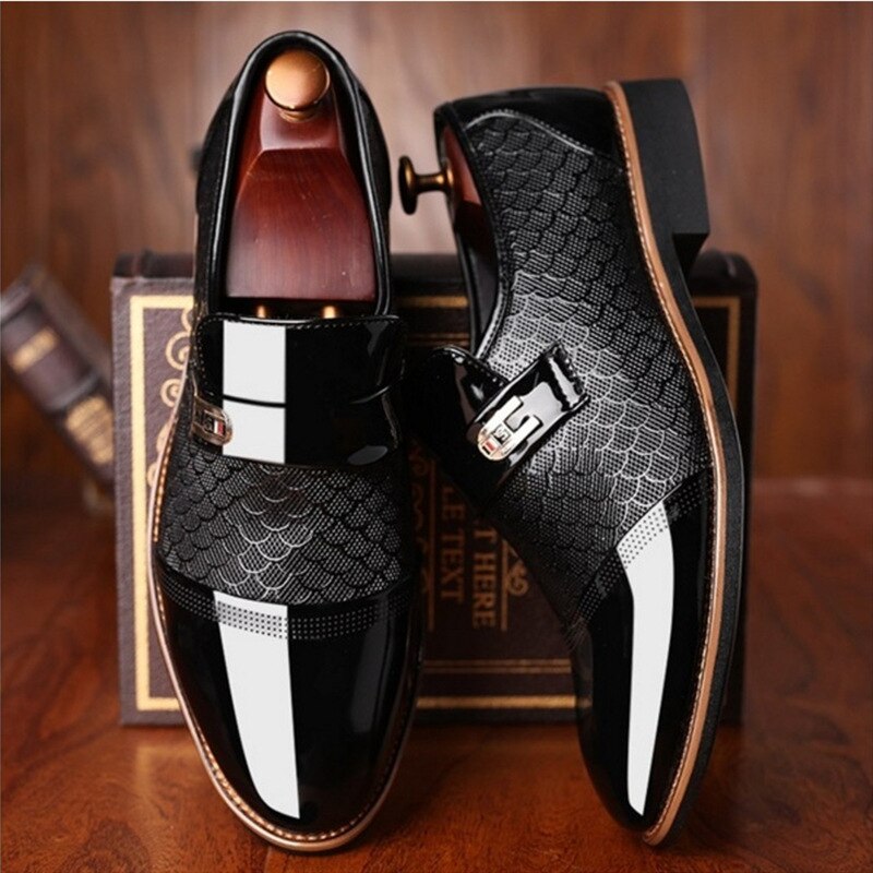 Men's Black Leather Formal Shoes - OutfitLondon