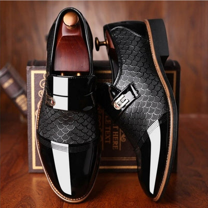 Men's Black Leather Formal Shoes - OutfitLondon