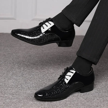 Classic Black Leather Formal Shoes - Lace Up Dress Shoes