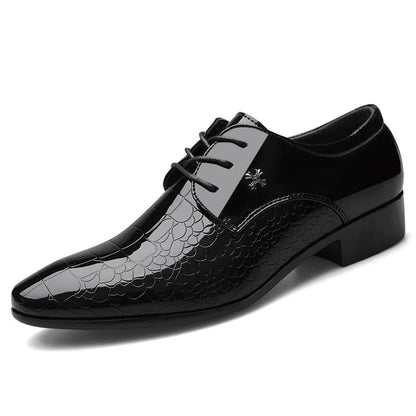 Classic Black Leather Formal Shoes - Lace Up Dress Shoes
