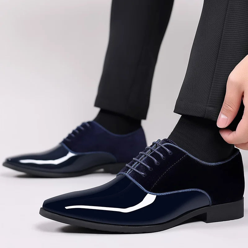 Luxury Men's Slip On Patent Leather Shoes - OutfitLondon