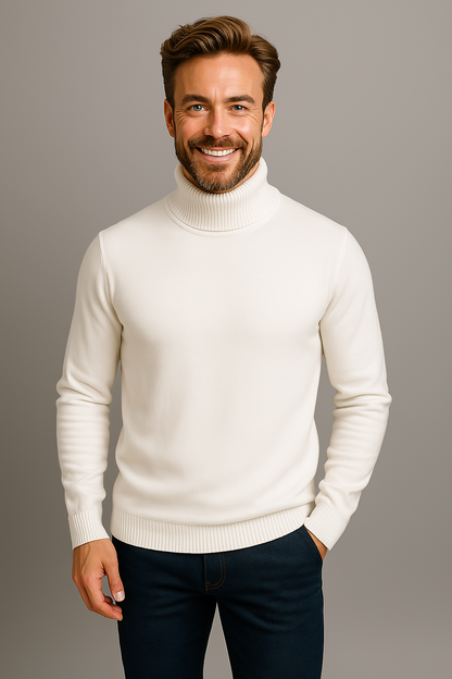 Men's Classic Polo Neck Sweater