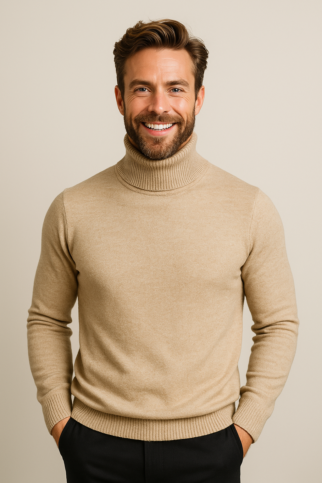Men's Classic Polo Neck Sweater