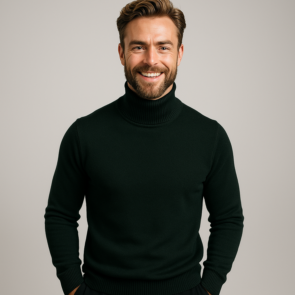 Men's Classic Polo Neck Sweater