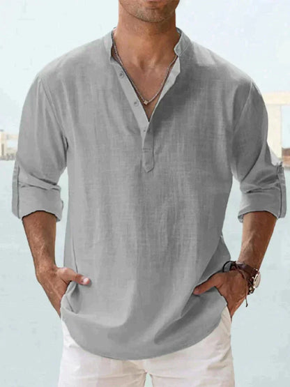 Classic Fit Breathable Linen Shirt - Comfortable Summer Button Down