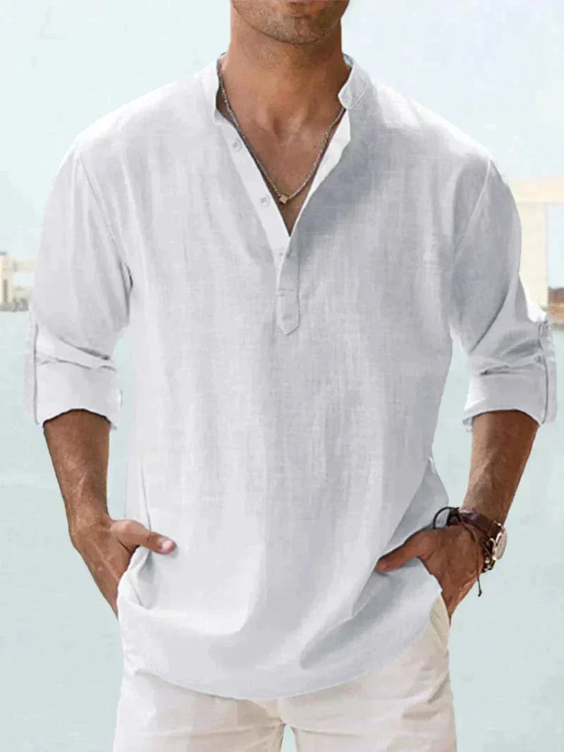 Classic Fit Breathable Linen Shirt - Comfortable Summer Button Down