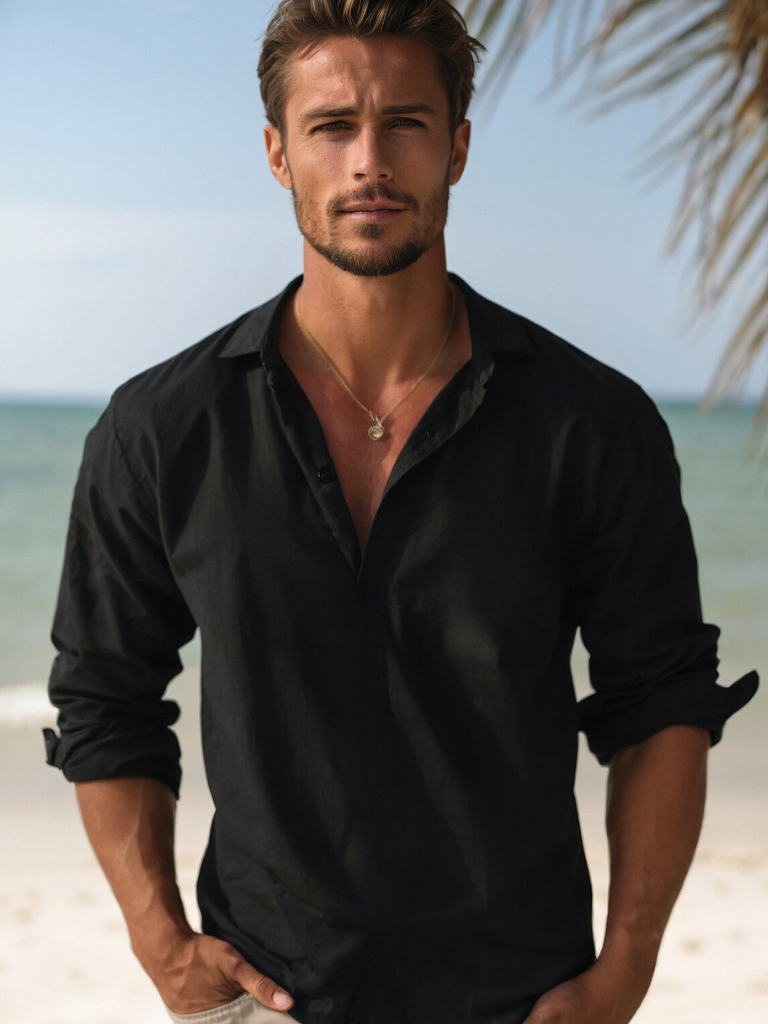Classic Fit Breathable Linen Shirt - Comfortable Summer Button Down
