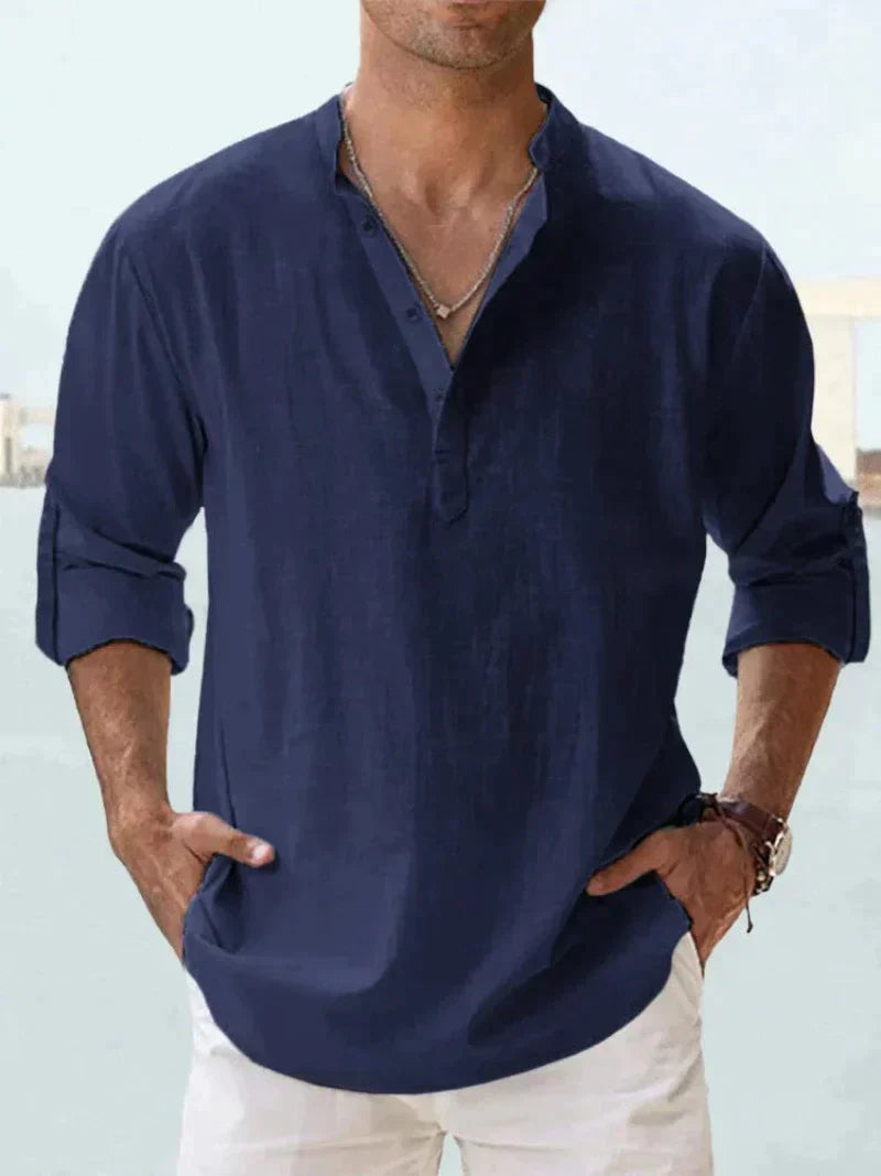 Classic Fit Breathable Linen Shirt - Comfortable Summer Button Down