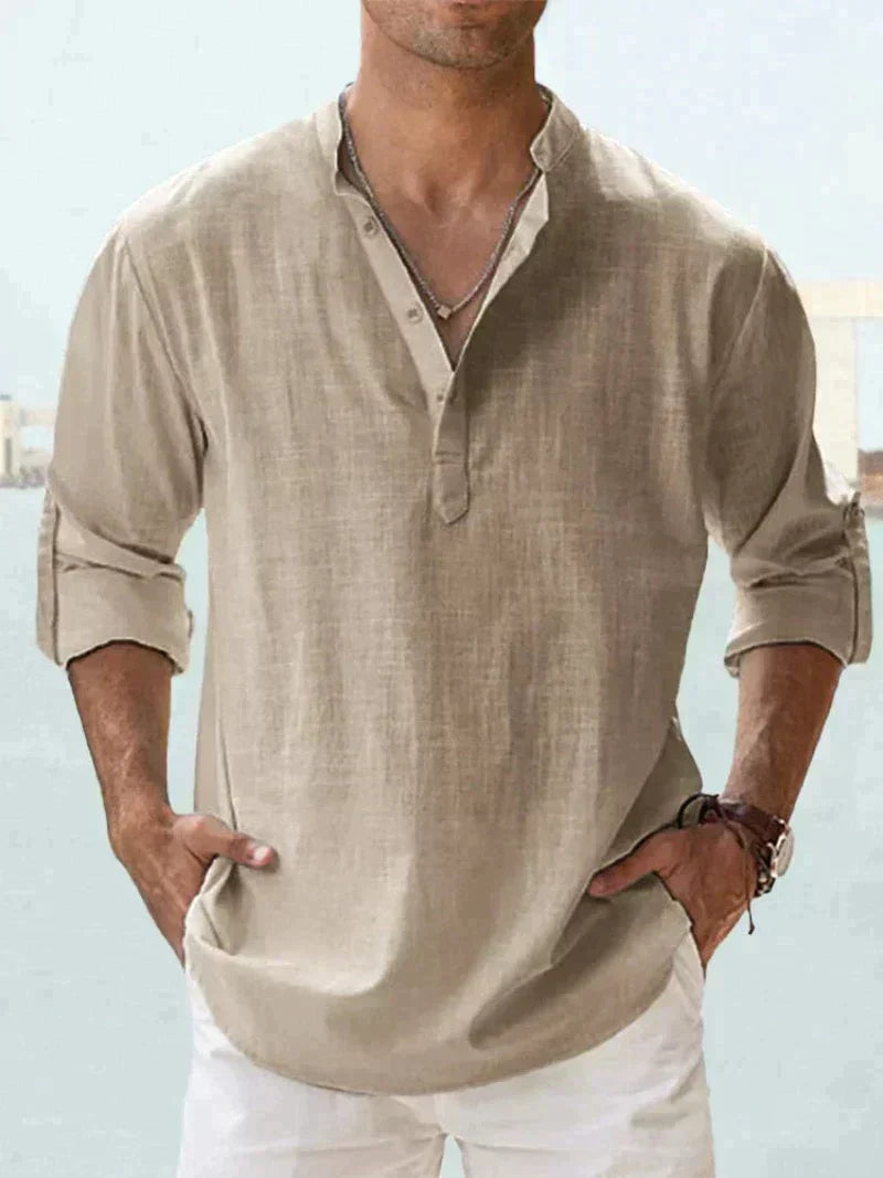 Classic Fit Breathable Linen Shirt - Comfortable Summer Button Down