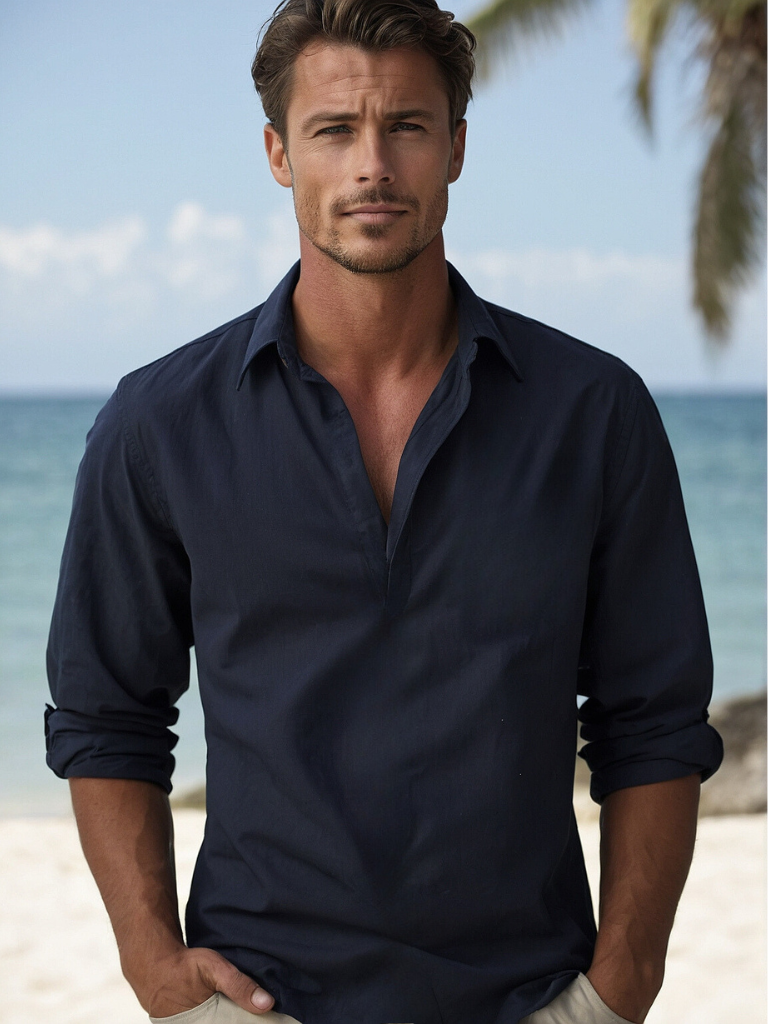 Classic Fit Breathable Linen Shirt - Comfortable Summer Button Down - OutfitLondon