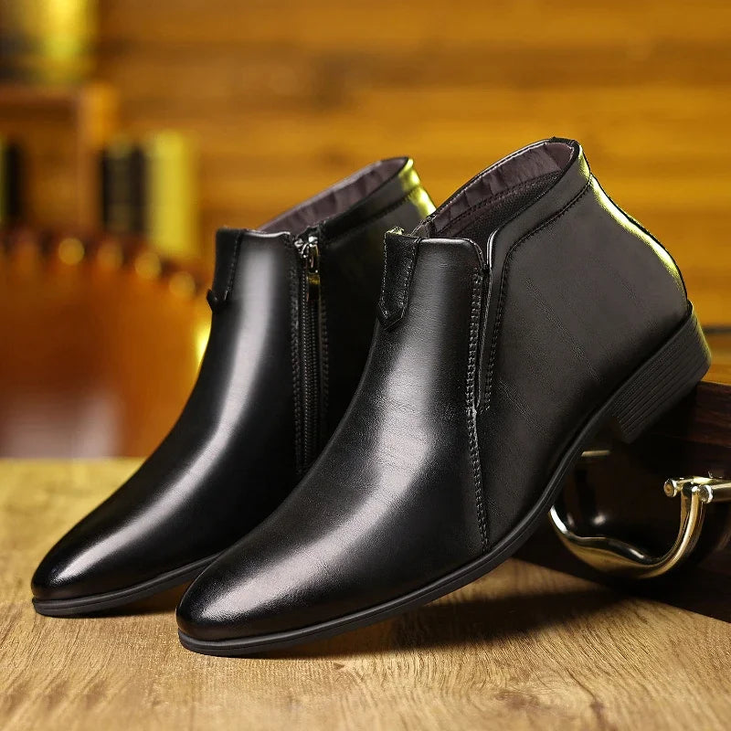 Vintage Classic Low Heel Ankle Boots