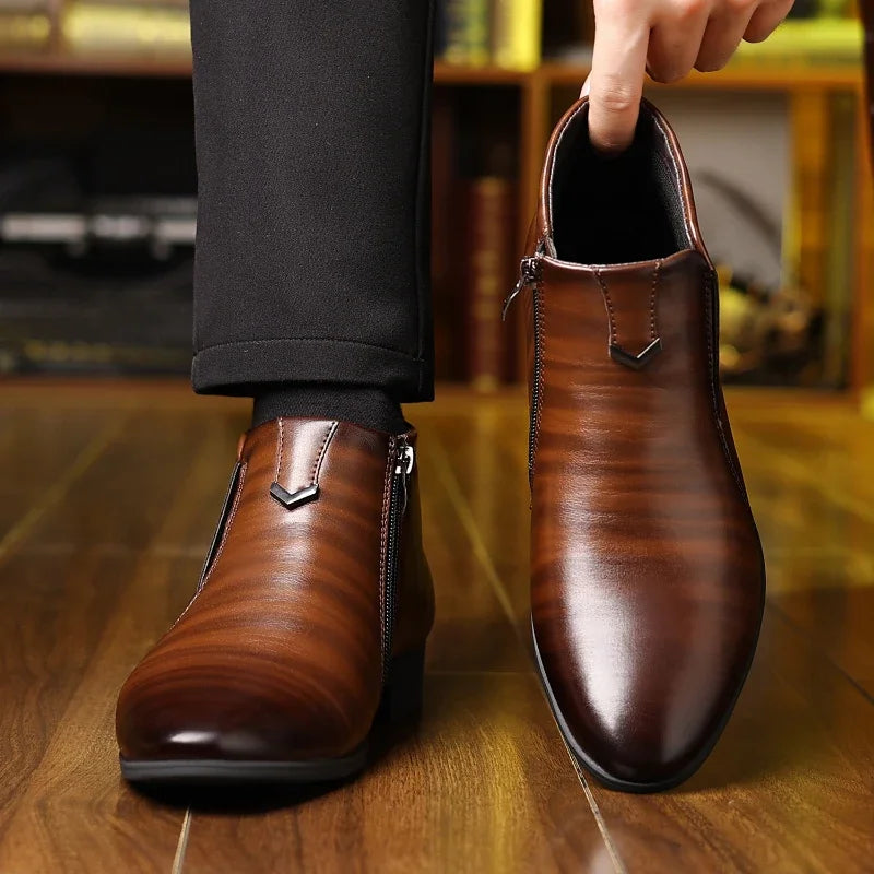 Vintage Classic Low Heel Ankle Boots