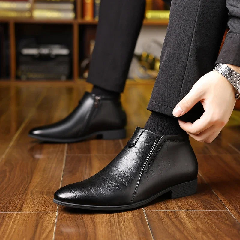 Vintage Classic Low Heel Ankle Boots
