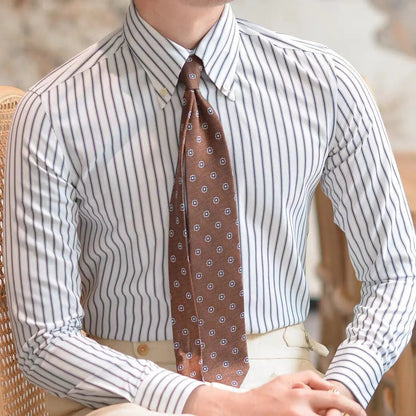 Classic Casual Striped Long Sleeve Men's Shirt