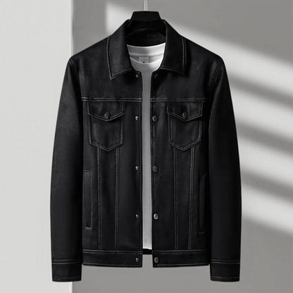 Classic Distressed Suede Leather Jacket