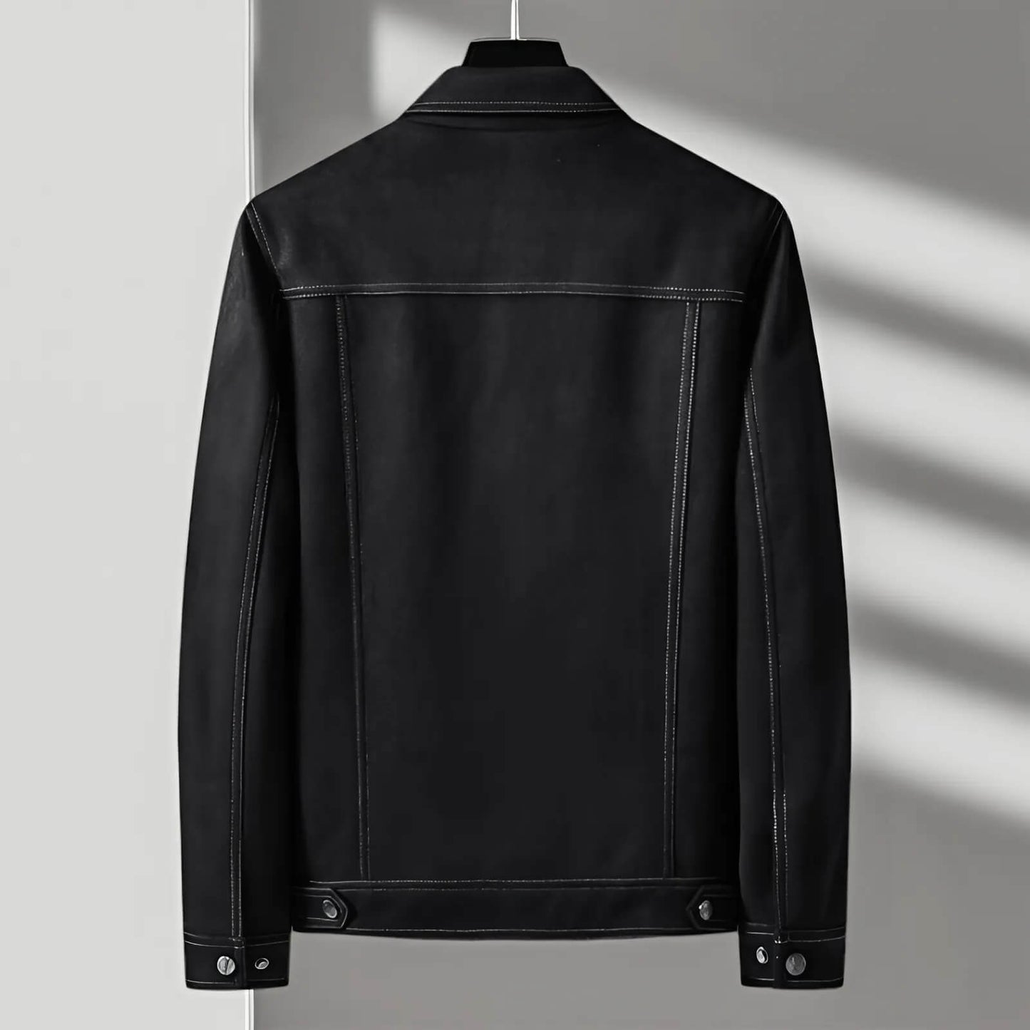 Classic Distressed Suede Leather Jacket