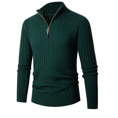Classic Crew Neck Pullover Sweater - Earthy Colors