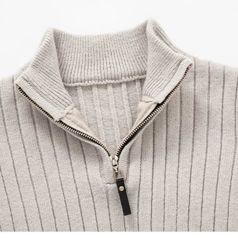 Classic Crew Neck Pullover Sweater - Earthy Colors
