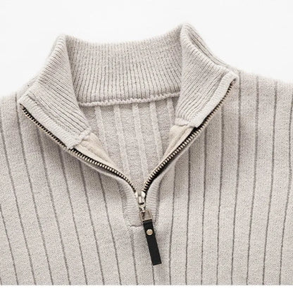 Classic Crew Neck Pullover Sweater - Earthy Colors