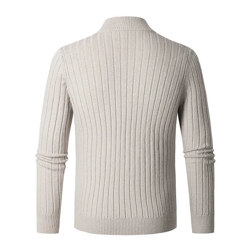 Classic Crew Neck Pullover Sweater - Earthy Colors
