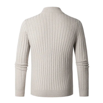 Classic Crew Neck Pullover Sweater - Earthy Colors