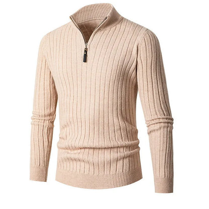 Classic Crew Neck Pullover Sweater - Earthy Colors
