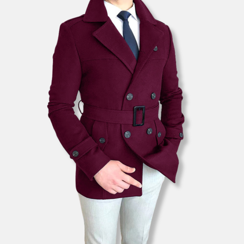 Slim Fit Mens Wool Blend Coat - OutfitLondon