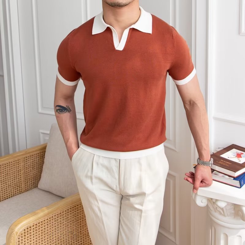 Classic Casual Polo Shirt - Comfort Fit with Crew Neck