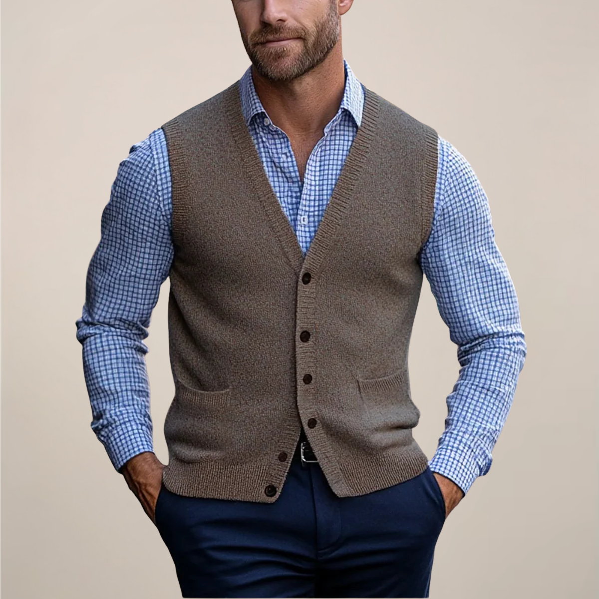 Men's Breathable Tank Sweater – Thin Layered Top - OutfitLondon