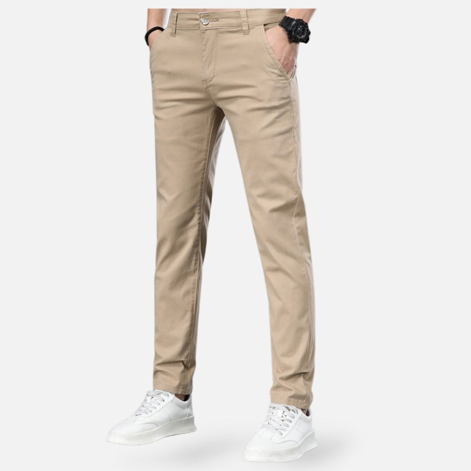 Men's Tailored Fit Office Pants - Versatile Work Trousers - OutfitLondon