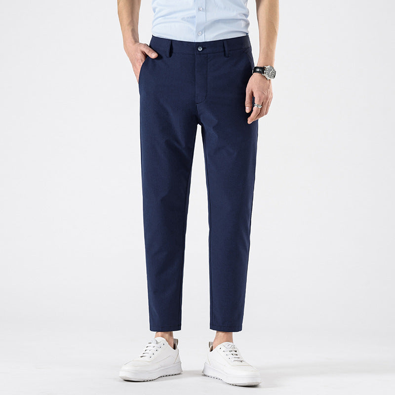 Slim Fit Dress Trousers – Versatile Casual Work Pants - OutfitLondon