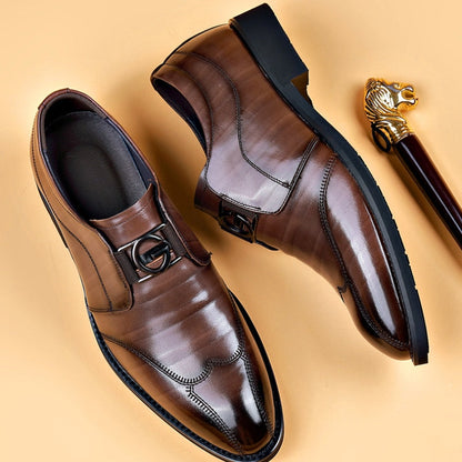 Classic Leather Wingtip Dress Shoes for Men