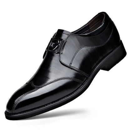 Classic Leather Wingtip Dress Shoes for Men