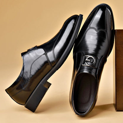 Classic Leather Wingtip Dress Shoes for Men - OutfitLondon