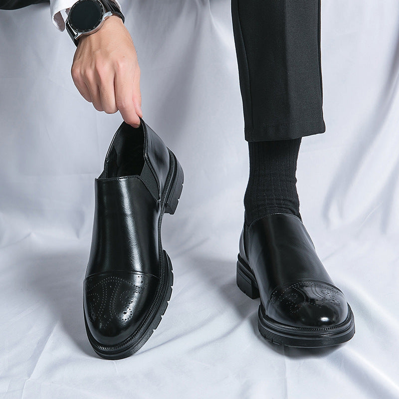 Men's Comfortable Slip-On Leather Loafers - OutfitLondon
