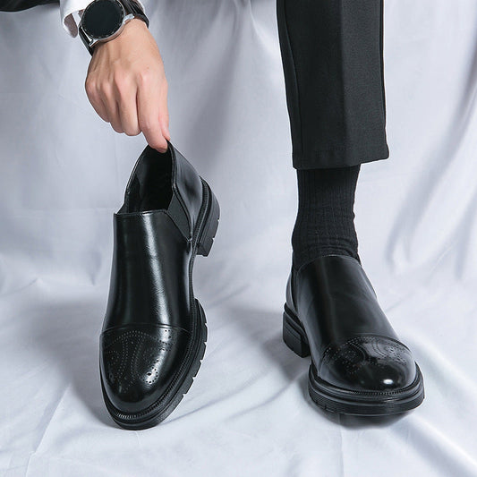 Men's Comfortable Slip-On Leather Loafers - OutfitLondon