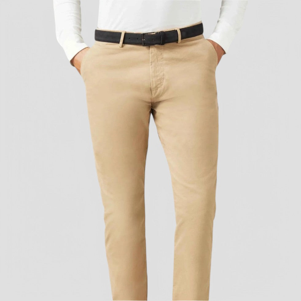 Men's Leather Dress Belt - Simple Classic Buckle Style