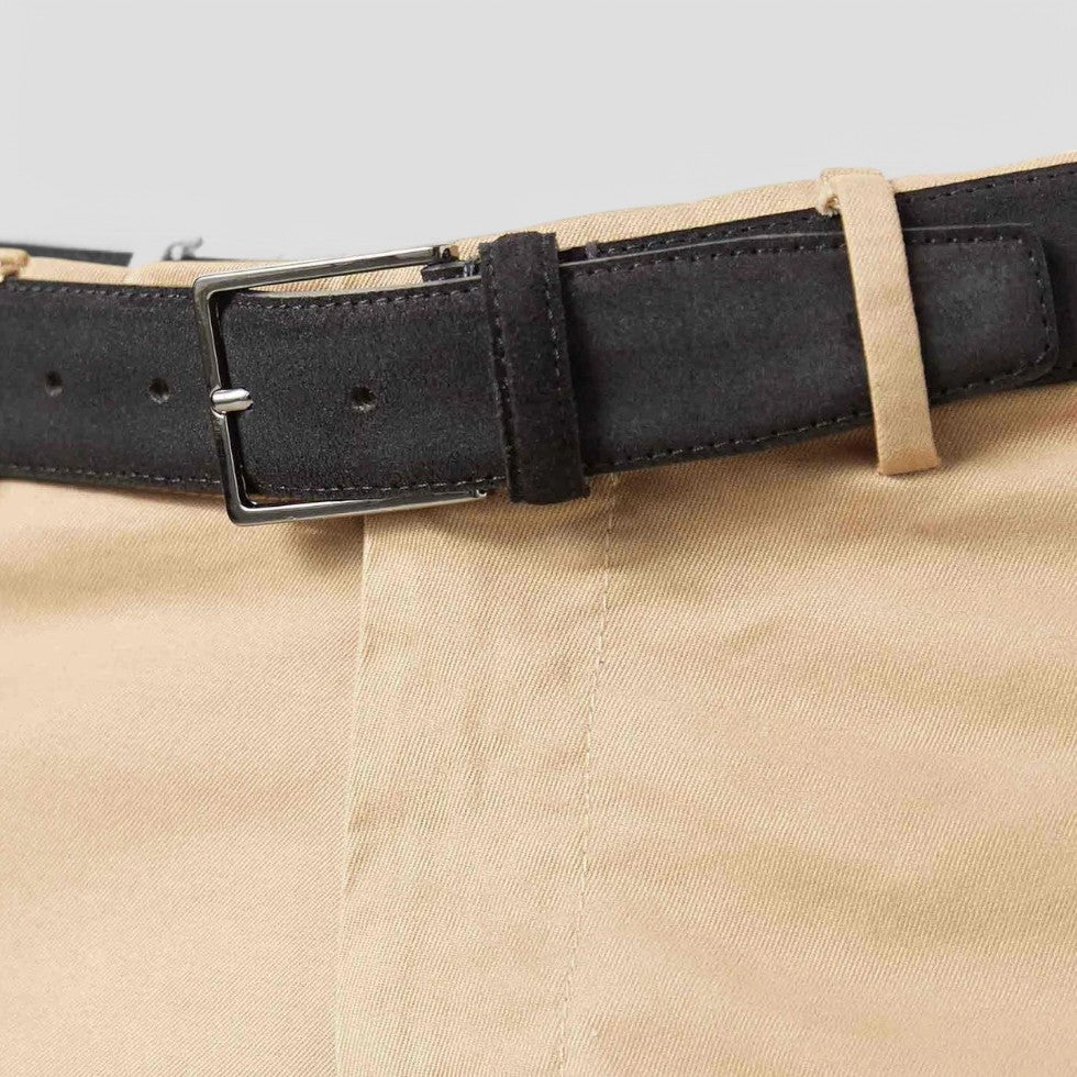 Men's Leather Dress Belt - Simple Classic Buckle Style
