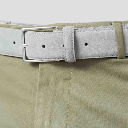 Men's Leather Dress Belt - Simple Classic Buckle Style